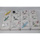 Socatec - Gemini Jets - A collection of 12 re-boxed diecast 1:400 scale model aircraft in various