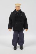 Palitoy, Action Man - A Palitoy black painted hard head Action Man figure in Sailor outfit.