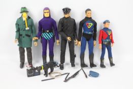 Playing Mantis - An unboxed collection of five 1990's 12" action figures from the Playing Mantis