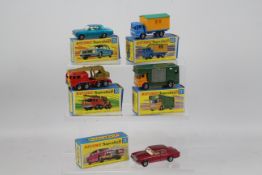 Matchbox - Superfast - 5 x boxed models, AEC Horse Box # 17, Rolls Royce # 24, Ford Cortina # 25,