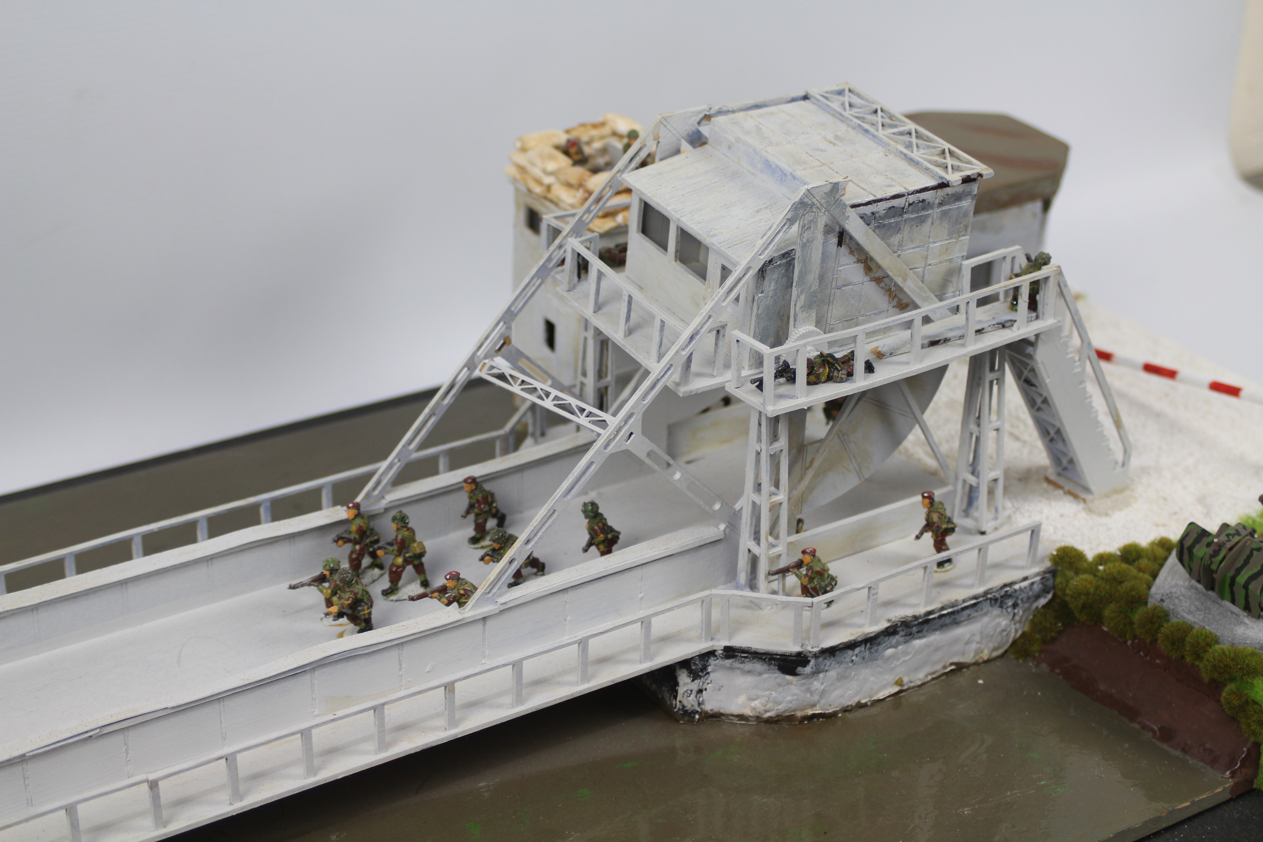 War Diorama - A war diorama set on a German river with a draw bridge. - Image 2 of 10