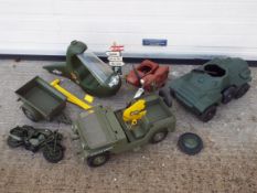 GI Joe, Irwin, Mar, Palitoy - Five unboxed GI Joe / Action Man vehicles.