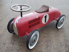 Vintage French Style Childres's racing car in pink (sunbleached) Item appears in excellent