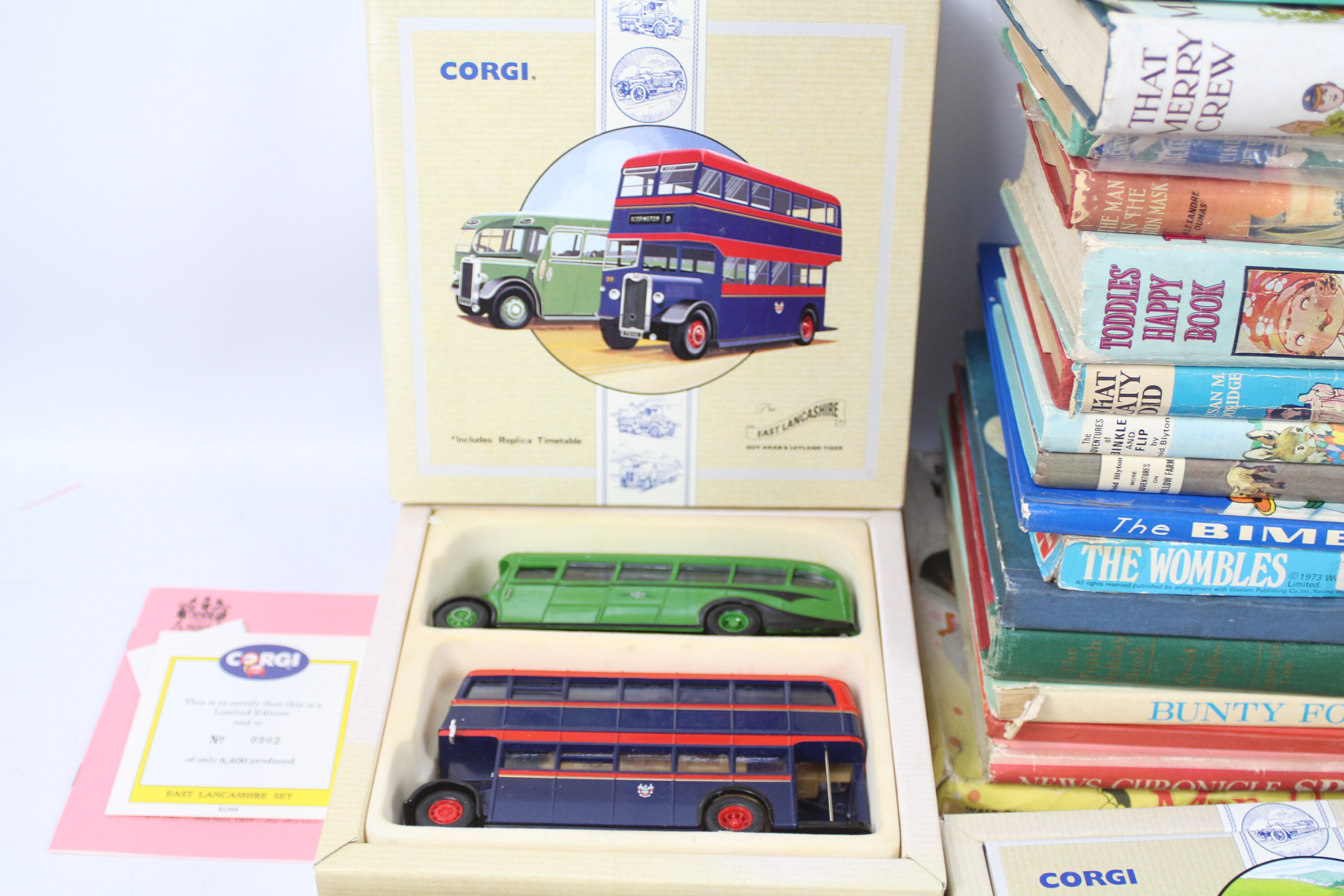 Corgi die cast models and a selection of children's books to include: Corgi Hanson bus #03039, - Image 4 of 4