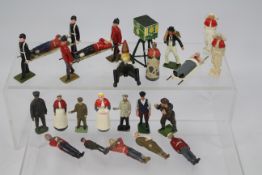 Britains - Hocker - Steadfast Soldiers - A group of 24 x metal figures including a Hocker sailor,