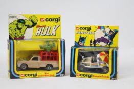 Corgi - The Incredible HULK and PENGUIN. A boxed The Incredible Hulk #264 and Penguin Mobile #259.