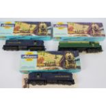 Athearn - Three boxed HO gauge American diesel road locomotive kits from Athearn.