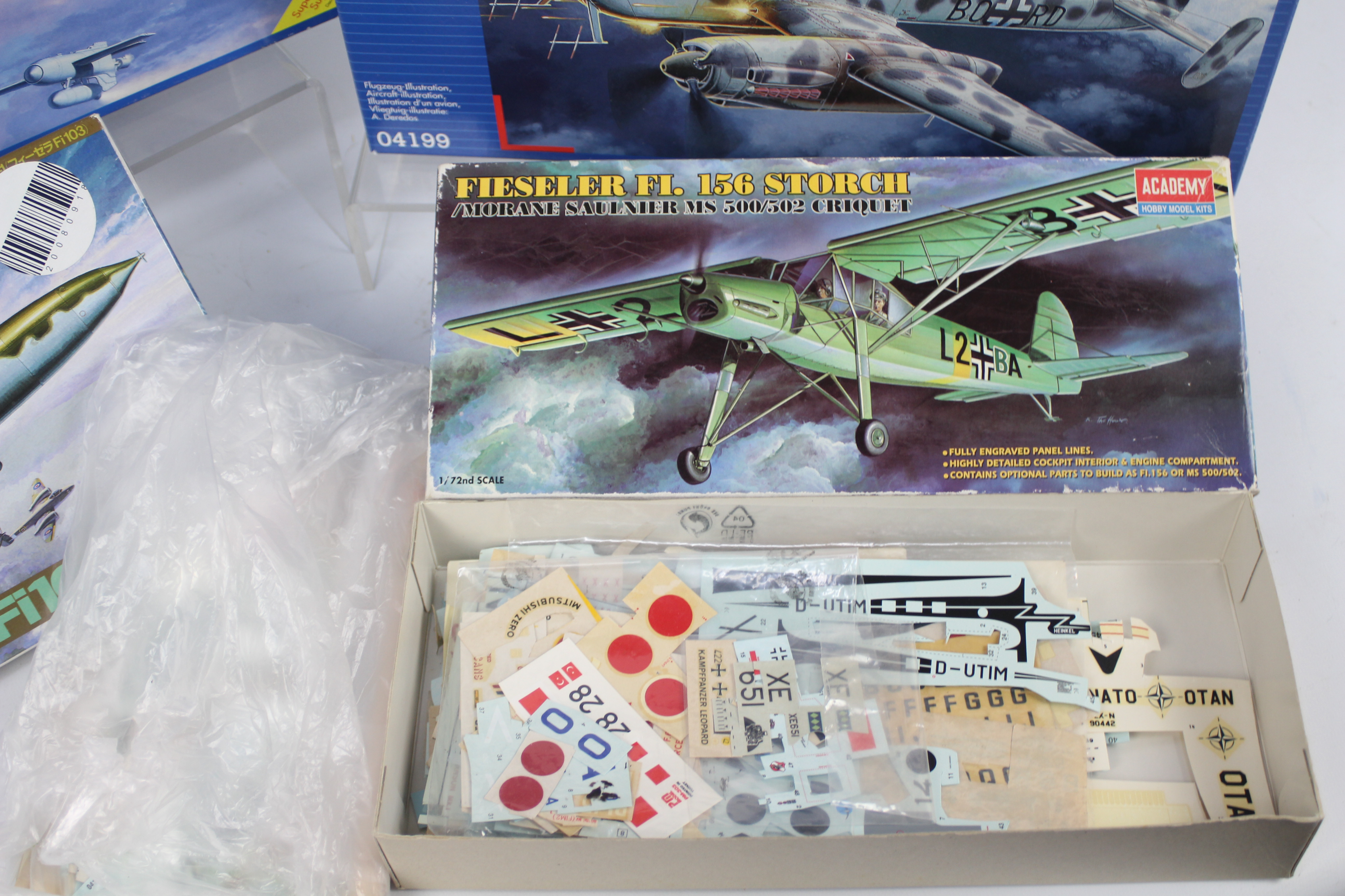 Revell - Tamiya - Academy - 3 x boxed aircraft model kits in 1:72 scale, Heinkel He177 # 04306, - Image 2 of 2