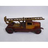 Wells O London - A rare clockwork pressed steel Fire Engine by Wells O London.