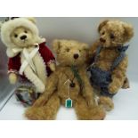 Deans Bears / Franklin Mint - three mohair Bears comprising Compton by Deans,