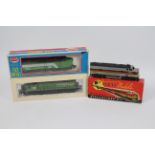 Globe Models - Pemco - Model Power - 3 x boxed HO gauge locos, a kit built GM EMD F-7 # A98,