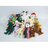 Ty Beanie - 30 x Ty Beanie Baby bears and soft toys - Lot includes a 'Mystic' Beanie Baby unicorn,