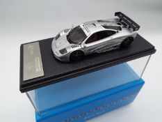 Line Models - a 1:43 scale model McLaren GTR, colour silver, # CAR32,