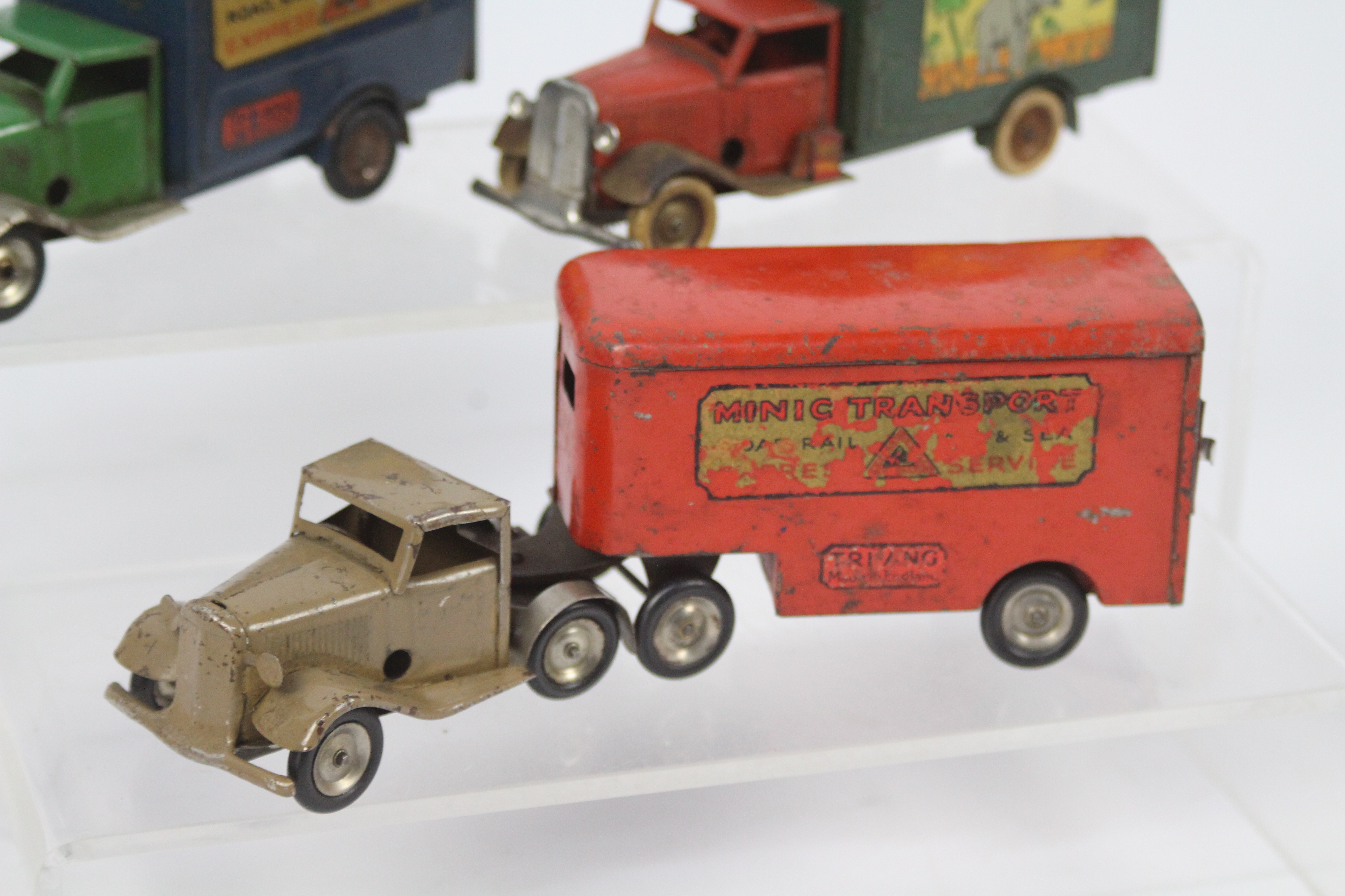 Tri-ang - Minic - 3 x clockwork pressed metal vans, a Minic Transport box van, - Image 2 of 3