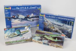 Revell - Tamiya - Academy - 3 x boxed aircraft model kits in 1:72 scale, Heinkel He177 # 04306,