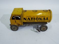 Mettoy - A rare clockwork tinplate Tanker in National Benzole Mixture livery.