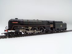 Hornby - an OO gauge model Britannia 7P class 4-6-2 locomotive and tender,