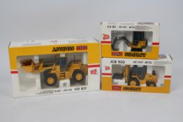 Joal - Three boxed diecast 1:35 scale JCB construction model vehicles from Joal.