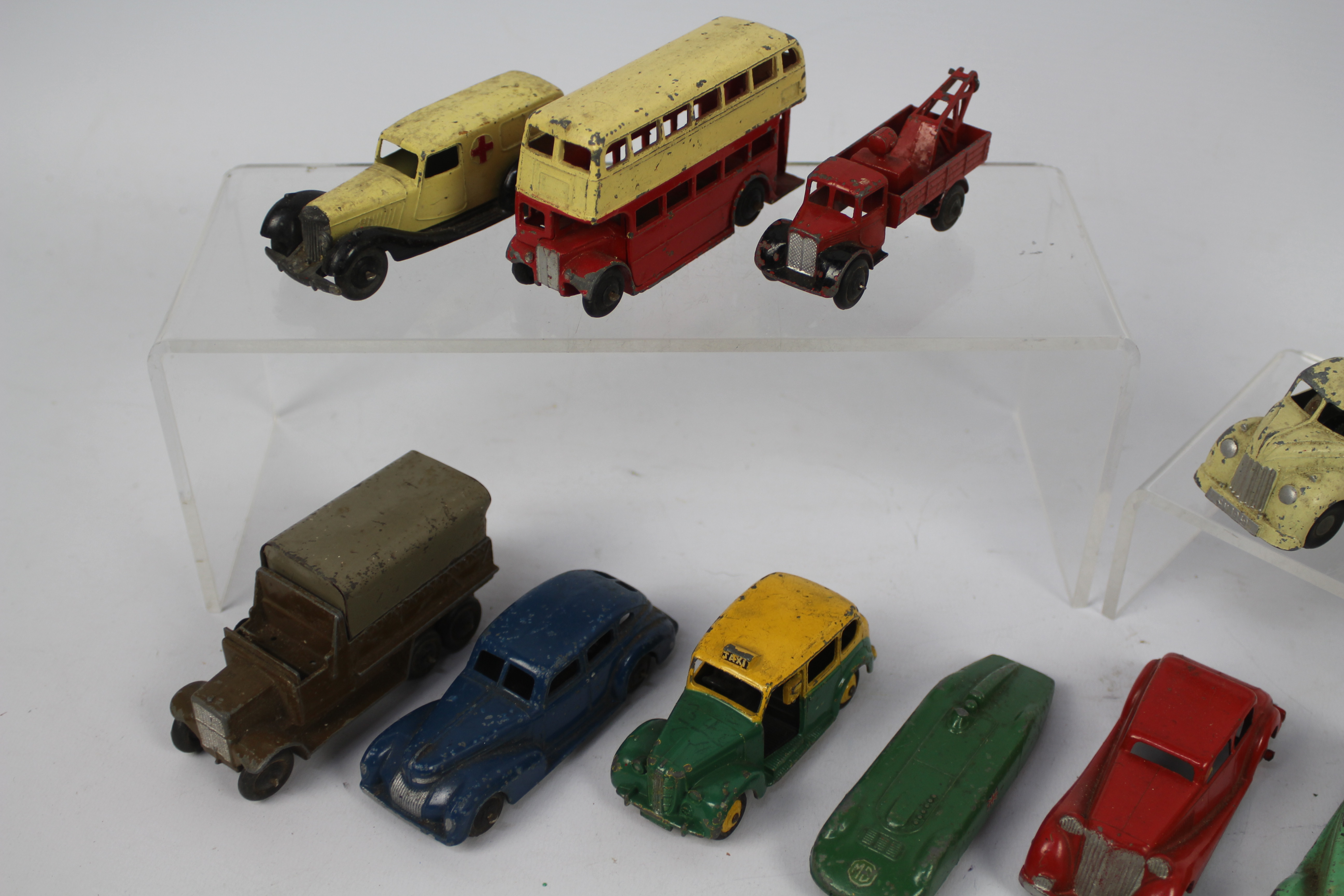 Dinky Toys, Crescent, - An unboxed grouping of playworn diecast models predominately Dinky Toys. - Image 2 of 3