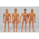 GI Joe - Four unboxed naked 12” GI Joe action figures. All the figures are marked ‘1996 HASBRO INC.