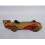Chad Valley - A clockwork pressed metal Land Speed Record Car # 10003.