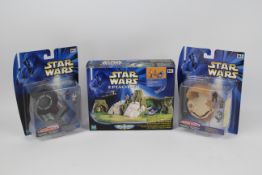 Star Wars - Hasbro - Galoob - Episode 1 - A selection of 3, carded , Galoob Mini Scenes.