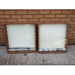 Two wall mounted display cabinets each measuring approximately 63cms (H) x 63cms (W) x 9cms (D) (2)