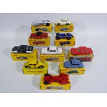 Atlas Dinky - 10 x boxed German car models including Porsche 356A Coupe # 182, BMW 1500 # 534,