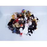 Ty Beanie - 35 x Ty Beanie Baby bears and soft toys - Lot includes a 'Jabber' soft toy parrot,