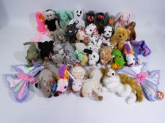 Ty Beanie - 30 x Beanie Baby soft toys - Lot includes a 'Silver' Beanie Baby cat,