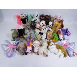 Ty Beanie - 30 x Beanie Baby soft toys - Lot includes a 'Silver' Beanie Baby cat,