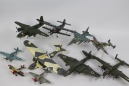 Airfix - A collection of 10 x pre built kit model aircraft in various scales including Dornier 18