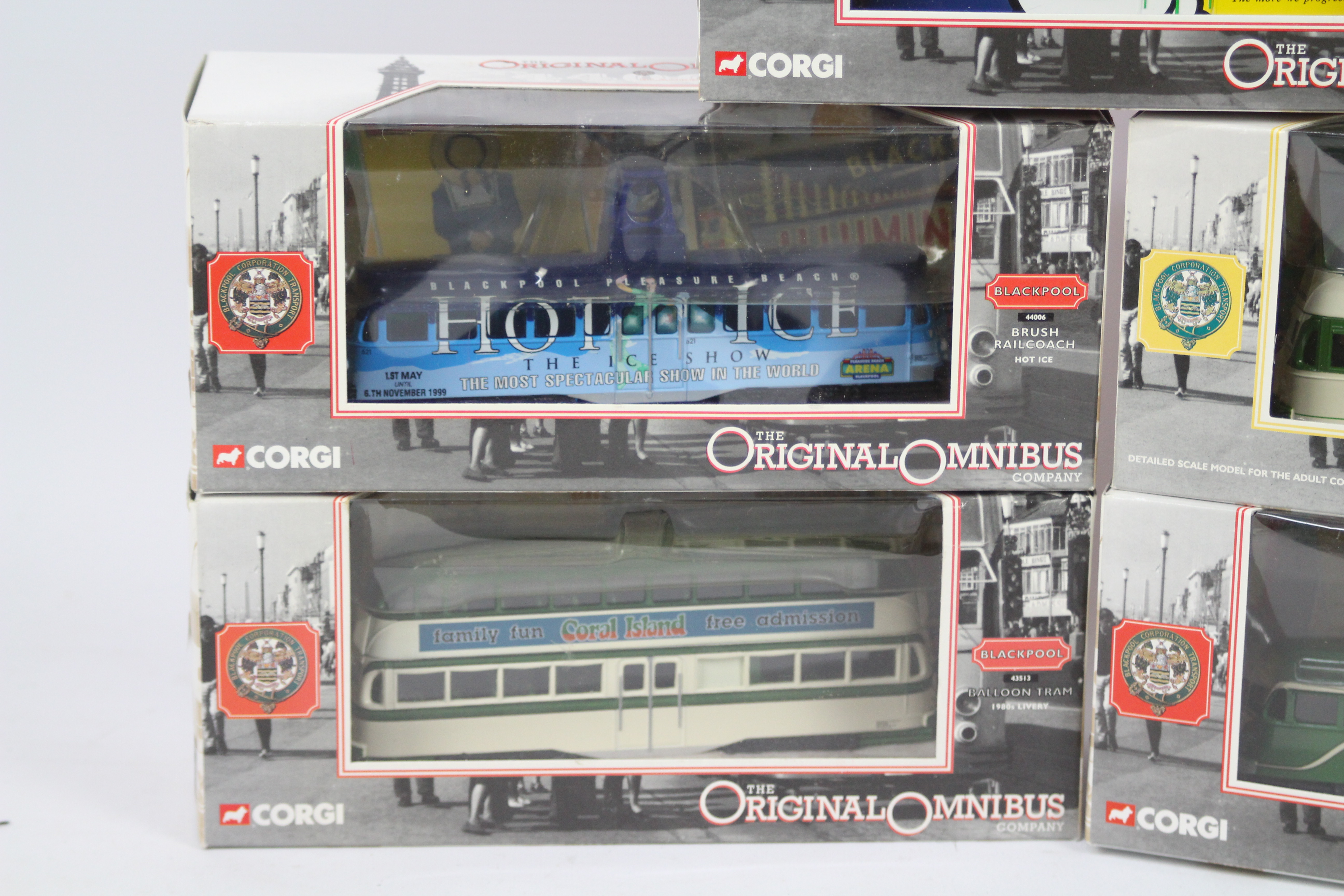 Corgi Original Omnibus - Five boxed diecast model Blackpool trams from Corgi OO. - Image 2 of 3