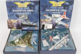 Corgi Aviation Archive - Two boxed 1:144 scale diecast model military aircraft from Corgi AA.