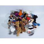 Ty Beanie - 30 x Ty Beanie Baby bears and soft toys - Lot includes a 'Beak' soft toy bird,