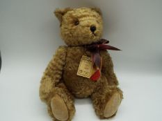 Hermann - a large mohair Bear by Hermann with growler, issued in a limited edition with certificate,
