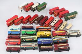 EFE, Corgi, Matchbox, Other - A fleet of 36 diecast model buses.