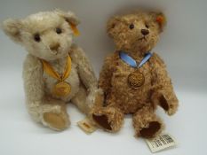 Steiff - two mohair Bears made by Steiff exclusively for Danbury Mint, 2000 Millennium and 2002,