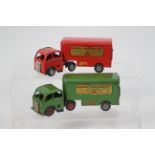 Tri-ang - Minic - 2 x clockwork pressed metal articulated lorries in Minic Transport livery,