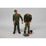 Palitoy, Action Man - 2 Palitoy Action Man figures in Soldier and Camo outfits.