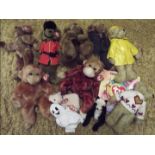 Ty - a collection of eleven large Ty soft toys, predominantly bears,