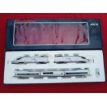 Electrotren - an HO scale model train set, Renfe Ave livery, five coaches including power car,