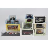 IXO, Oxford Diecast - A boxed collection of diecast model vehicles in various scales.