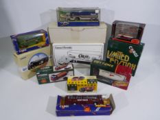 1st Gear, Corgi, Vanguards, Matchbox - A boxed group of diecast model vehicles in various scales.