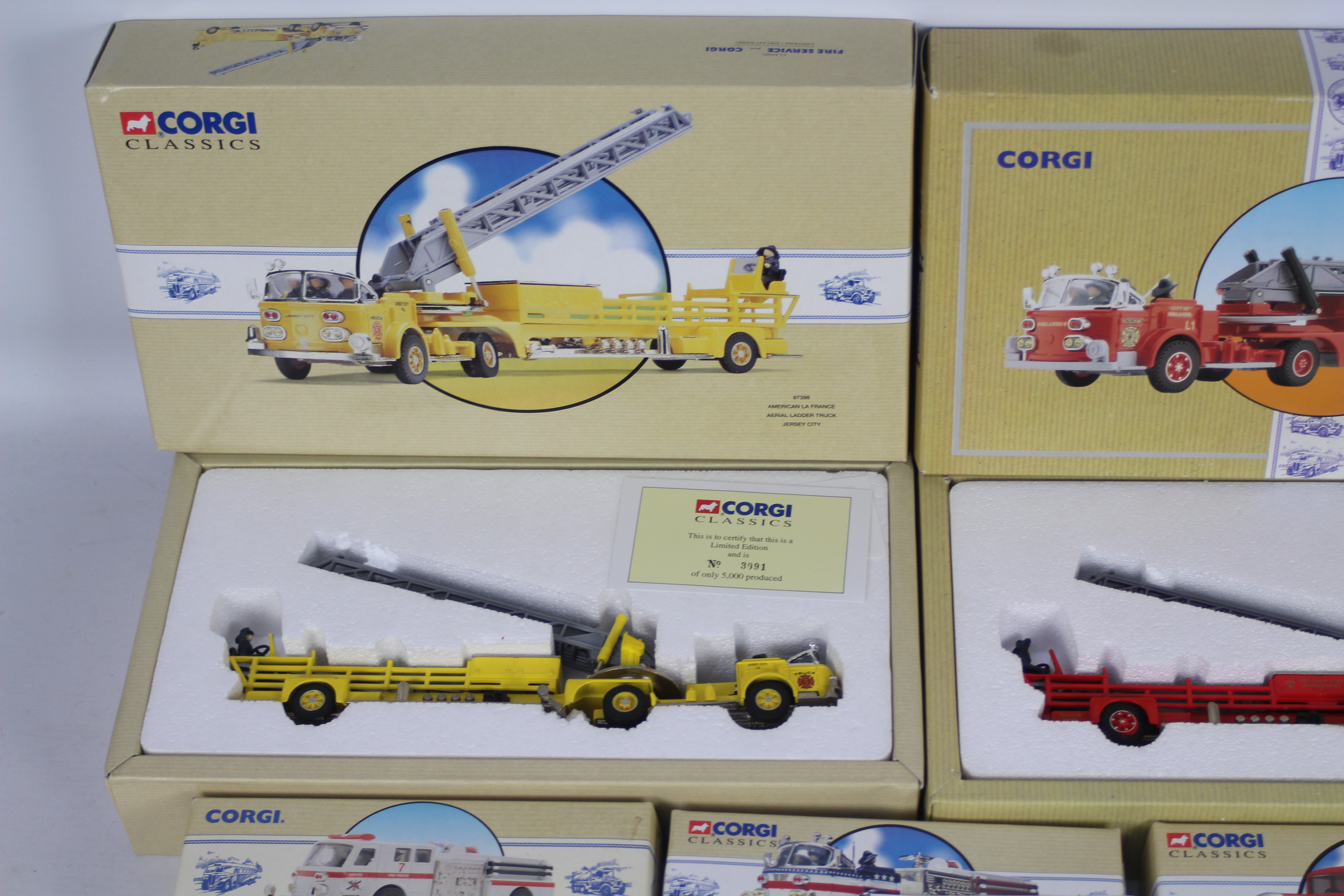 Corgi - 5 x boxed limited edition American LaFrance Fire Trucks in 1:50 scale including # 97398 - Image 3 of 3
