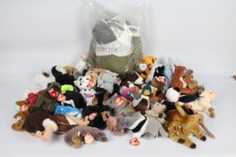 Ty Beanies - A collection of approximately 46 Ty Beanies and a PG Tips / ITV Monkey (in a sealed