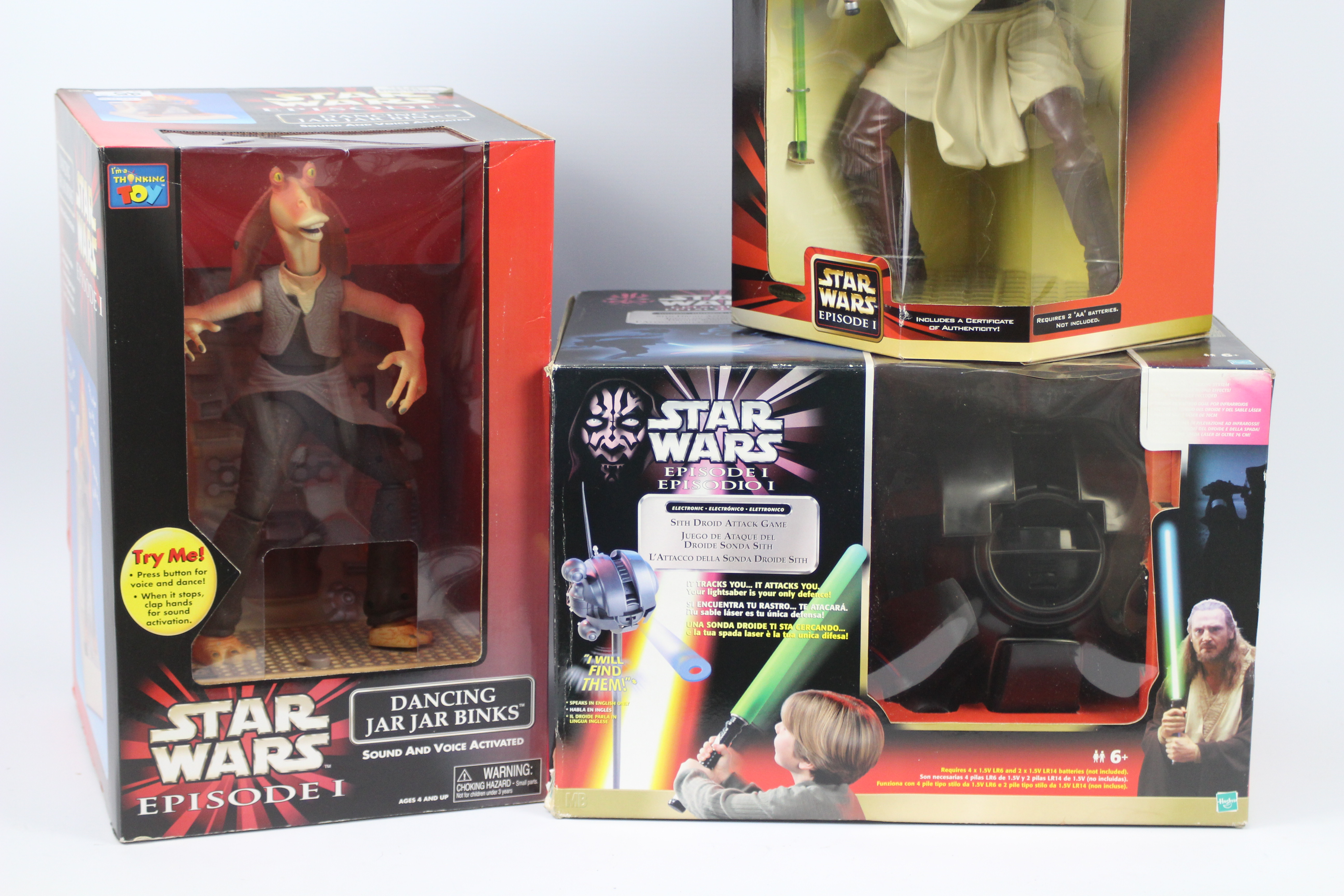 Star Wars, Hasbro - Two Star Wars Episode 1 boxed action figures and Star Wars Episode 1 game. - Image 2 of 3