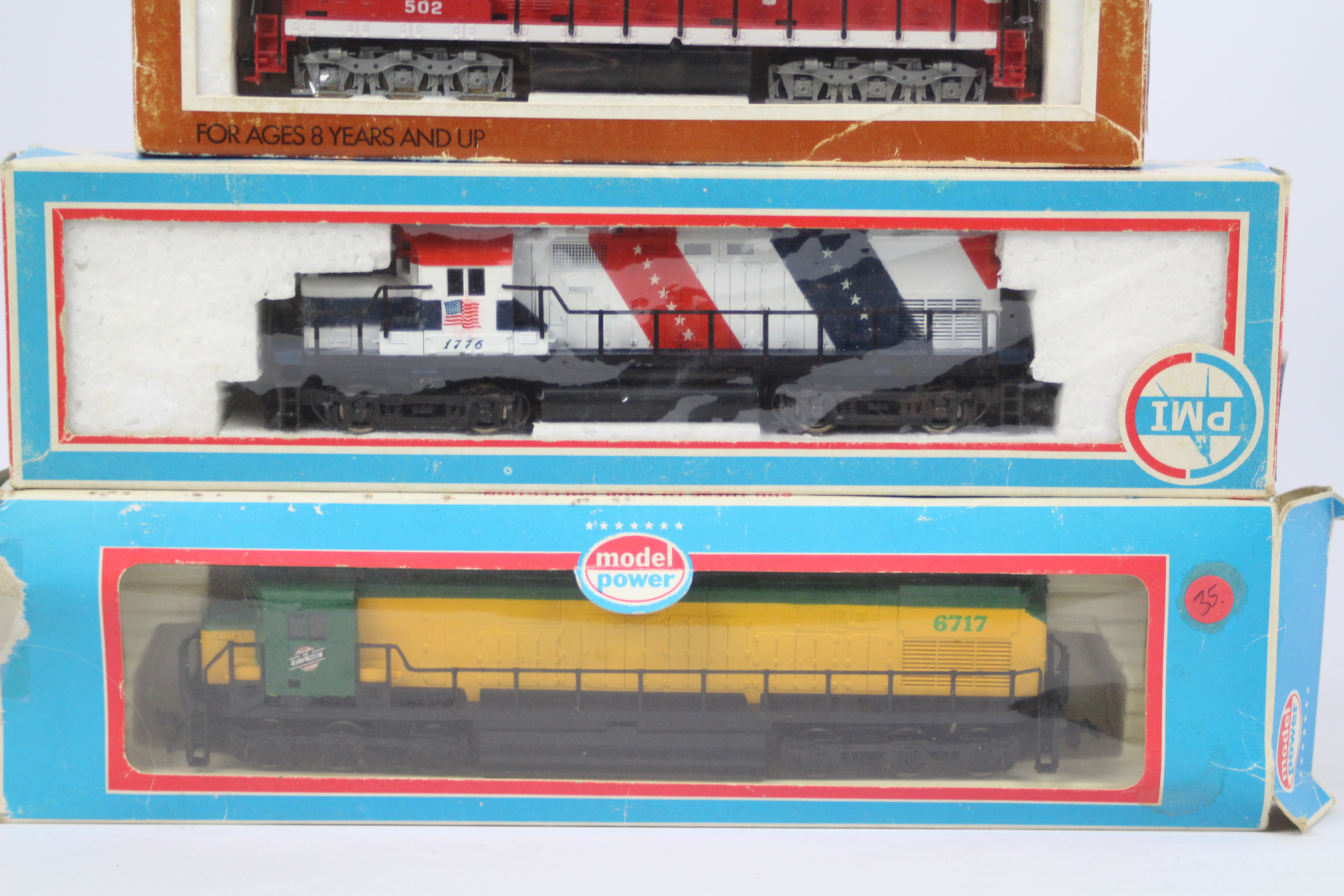 Tyco, PMI - Three boxed HO gauge American locomotives. - Image 3 of 3
