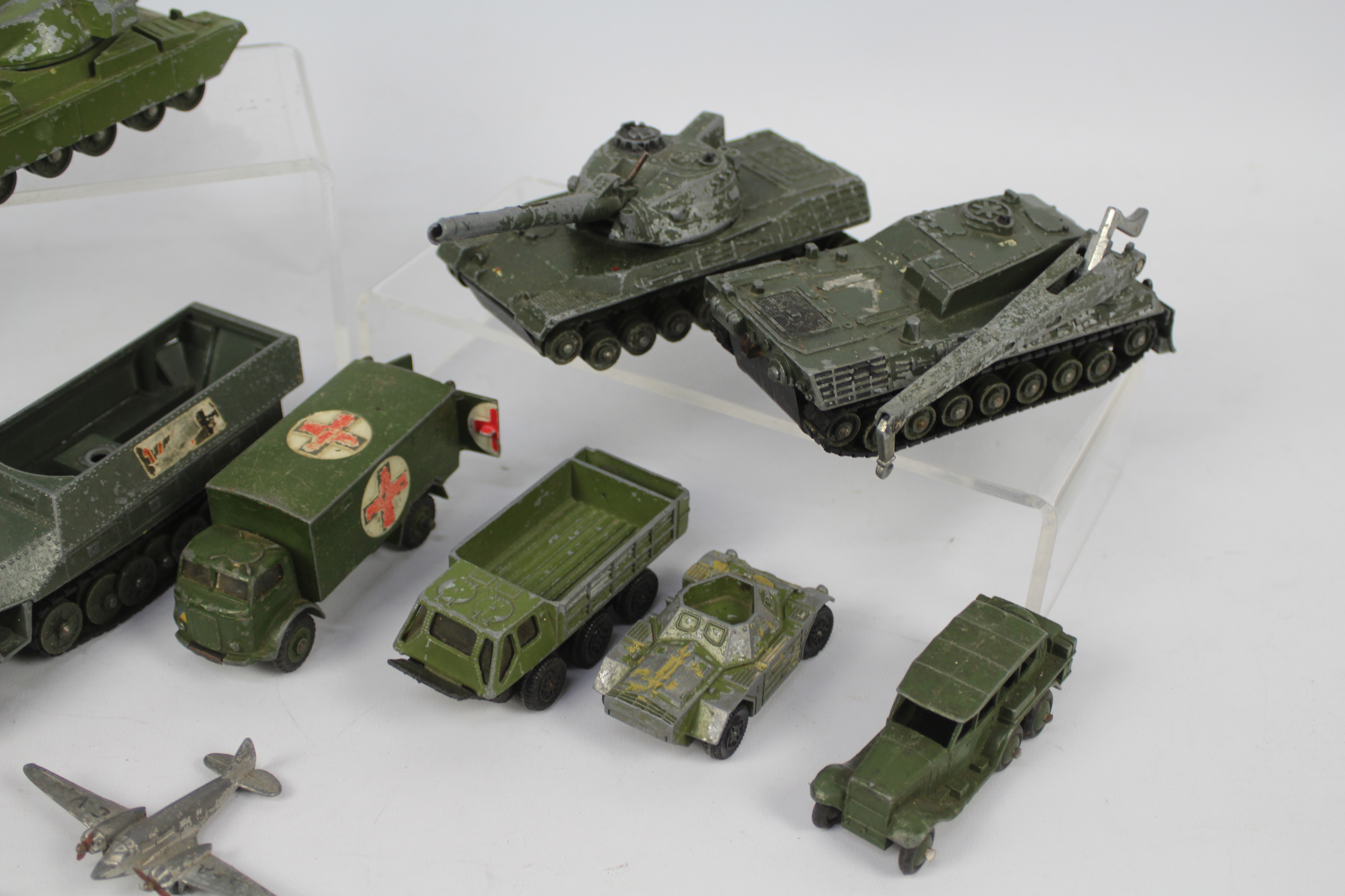 Dinky Toys, Corgi - An unboxed and playworn collection of mainly military diecast model vehicles. - Image 3 of 3