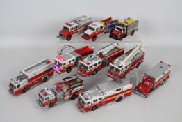 Code 3 Collectibles - Solido - Amer - A collection of 10 x unboxed hybrid Fire Engine models in